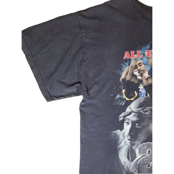 Tupac All Eyez On Me Shirt 2pac Cotton T-Shirt Distressed Hip Hop Rap Apparel - Picture 7 of 12